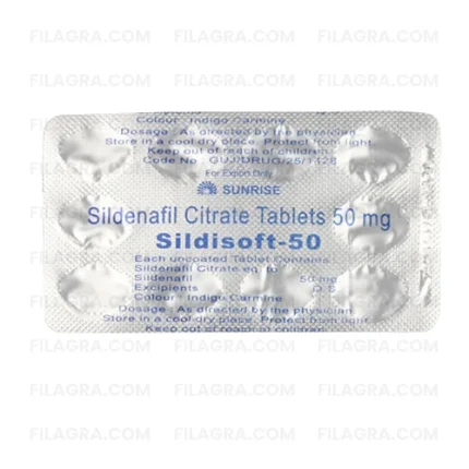 Buy Sildisoft 50mg strip online