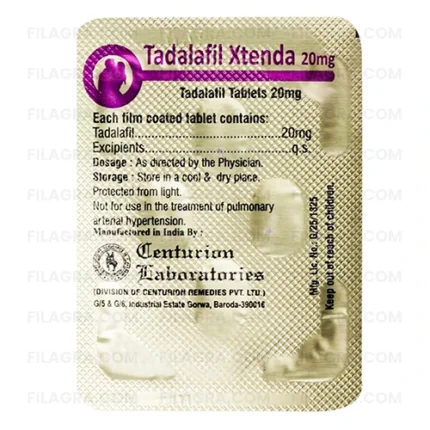 Buy Tadalafil Xtenda 20mg strip online